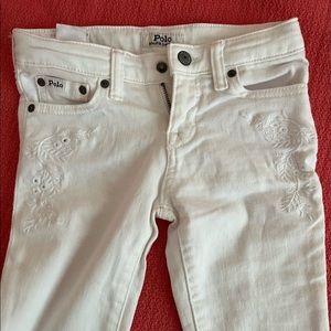 Polo Ralph Lauren girls white jeans.  New with no tags, never worn